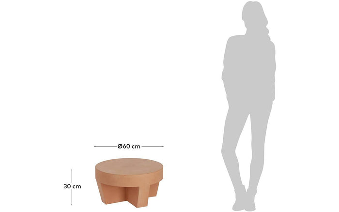 Kave Home - Vilena koffietafel terracotta Ø 60 cm