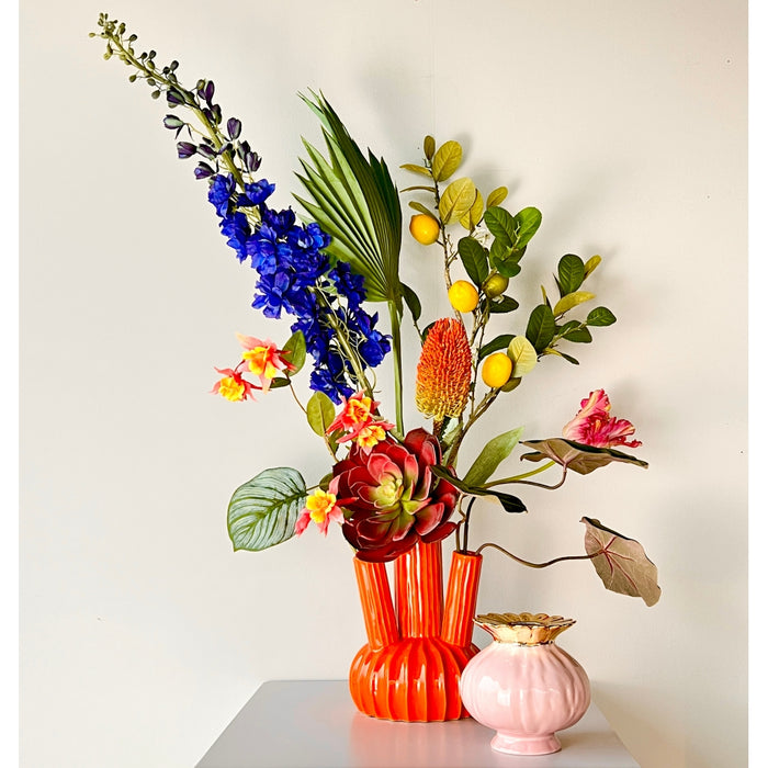 Mica Decorations Felipe Tulpenvaas - H27 x Ø20 cm - Keramiek - Oranje