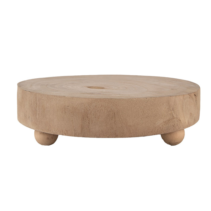 Clayre & Eef Onderzetters Pannen Ø 23 cm Bruin Hout Rond