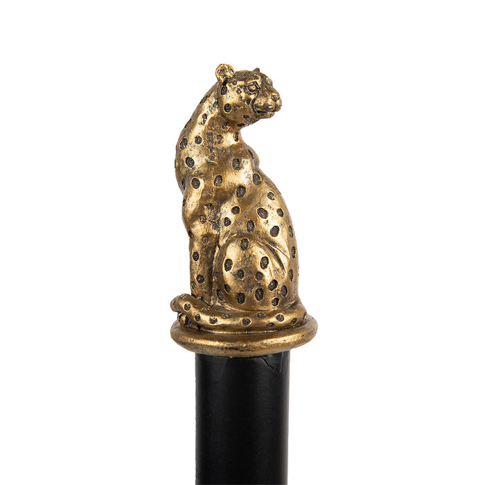 Clayre & Eef Keukenrolhouder Ø 16x41 cm Goudkleurig Zwart Kunststof