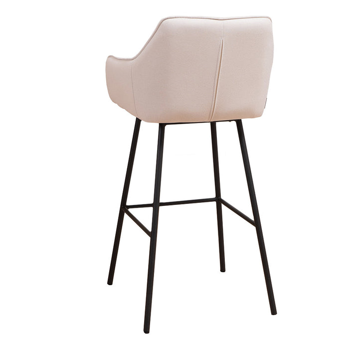 Bronx71 Scandinavische barkruk Andor gerecyclede stof off white 65-78