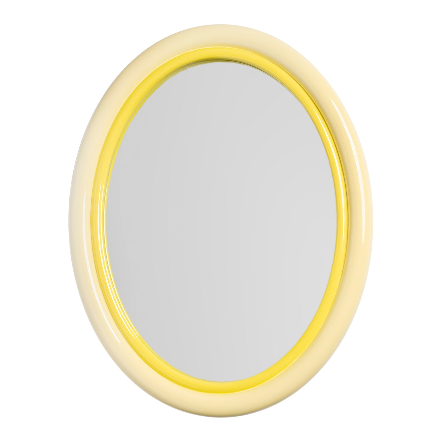 &k amsterdam Sleek Spiegel Ovaal - Geel