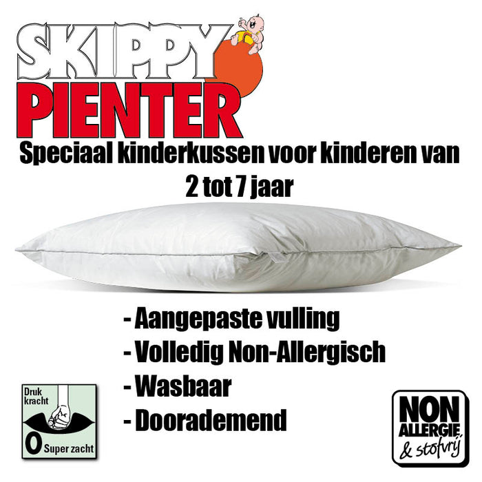 Skippy Pienter |Non-Allergisch | Het eerste kinder Kussen 60x70cm