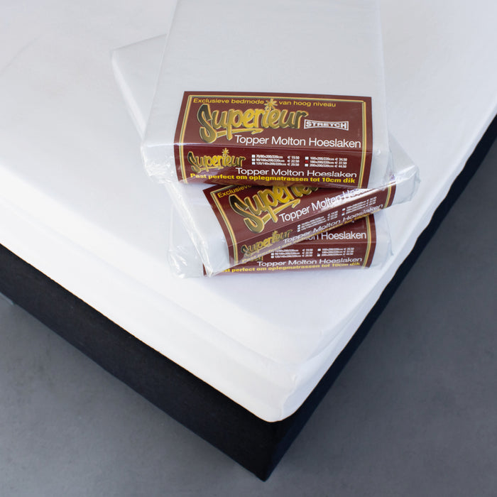 Superieur katoenen toppermatras bescherming Molton 180x200cm