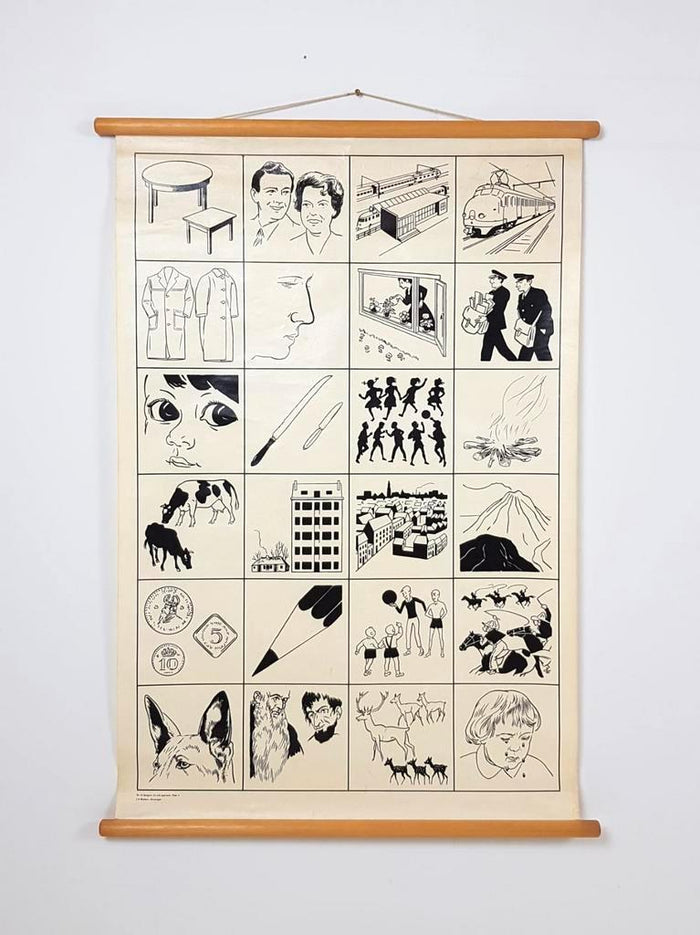 Hollandse Vintage Schoolplaat Poster Plaat 3 Jb Wolters