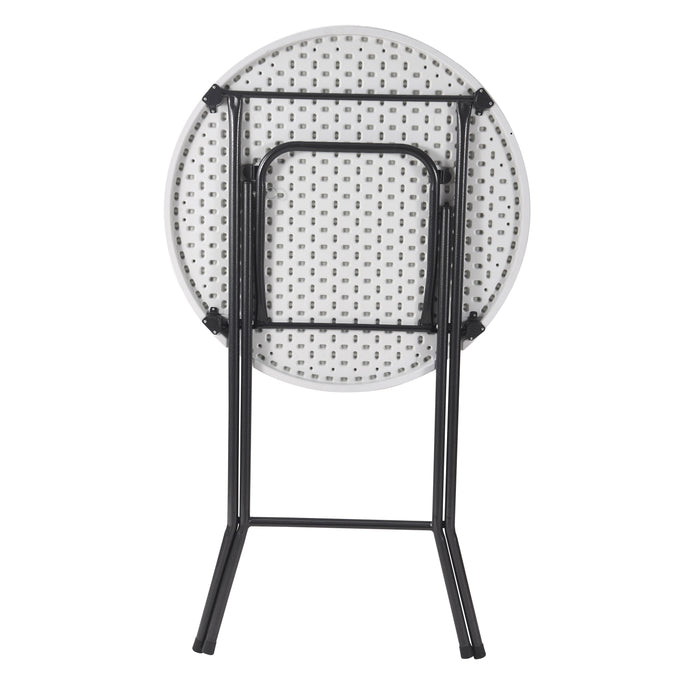 ERRO Statafel Ø80x110cm - wit|grijs