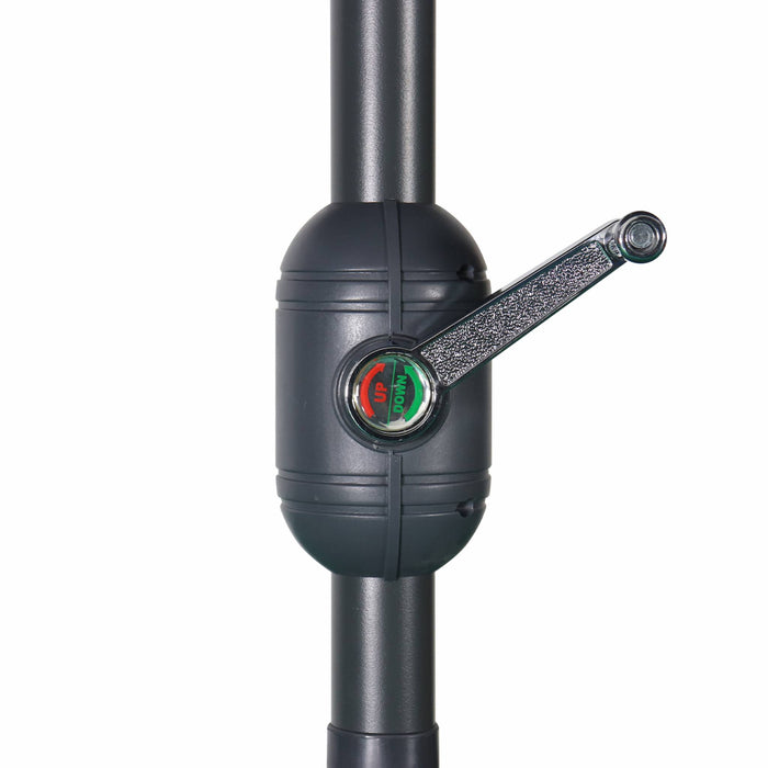 sweeek - 3m ronde parasol, paal met houteffect