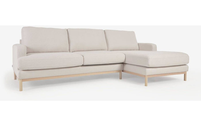 Kave Home Mihaela 3-Zitsbank Chaise Longue Rechts - Wit