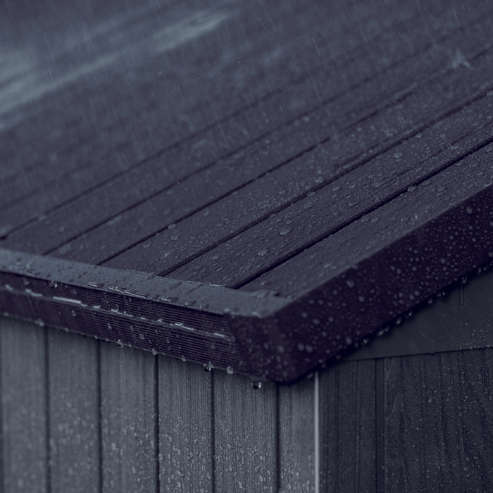 Keter Darwin 64 Tuinhuis met ramen - 190x122x221 cm - Grijs