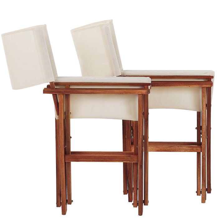 Beliani - CINE - Tuinstoel set van 2 - Groen|Wit|Toekan - Polyester