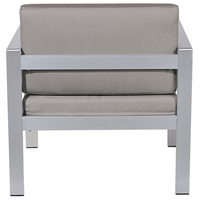 Beliani - SALERNO - Tuinstoel - Grijs|Donkergrijs - Aluminium