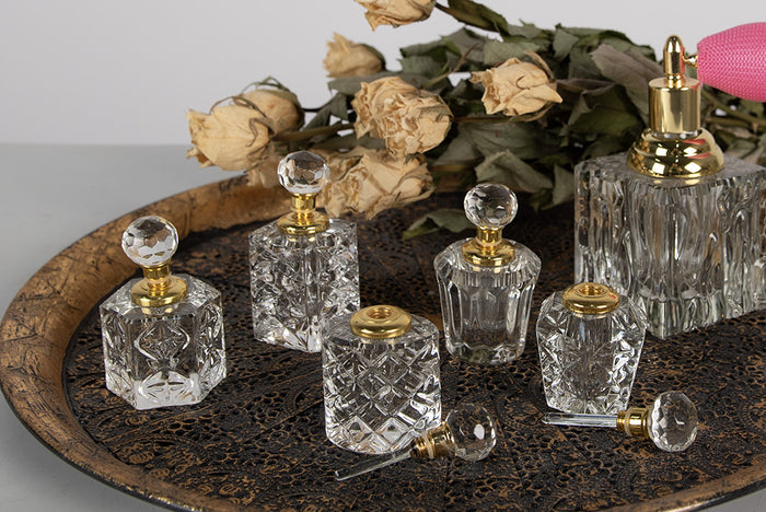 Melady Parfum Flesje 4x4x7 cm Glas Zeshoek Decoratie Flesje