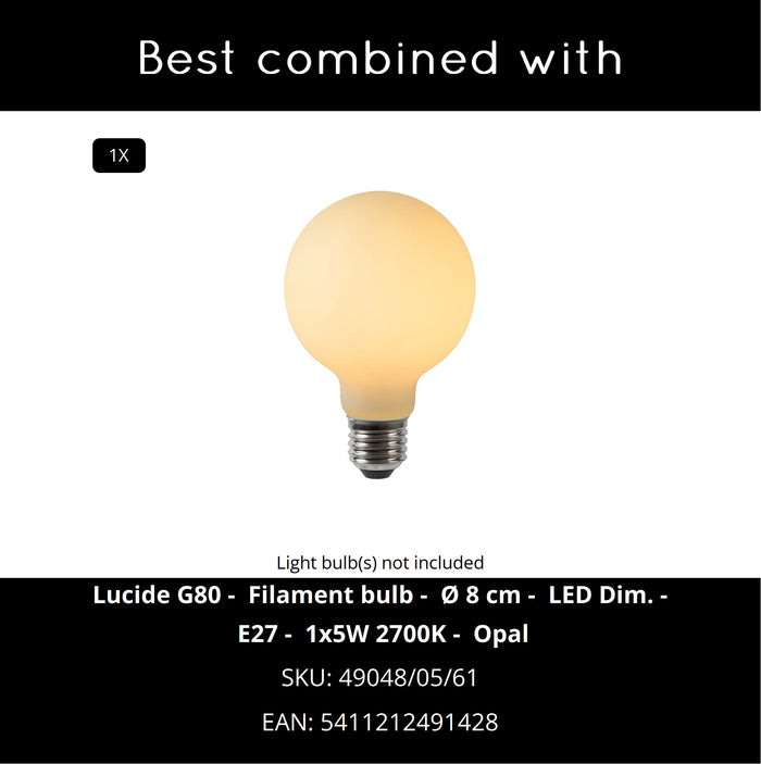 Lucide TREVOR Hanglamp - Opaal