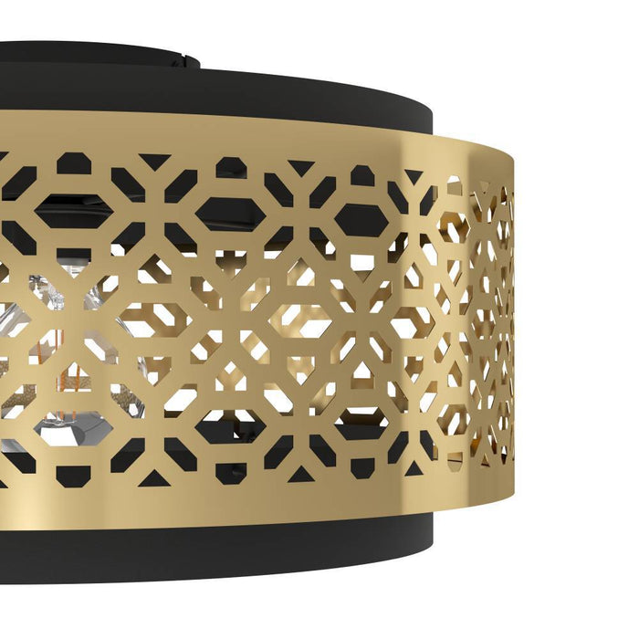 EGLO Sandbach Plafondlamp - E27 - Ø 42 cm - Zwart|Goud - Staal