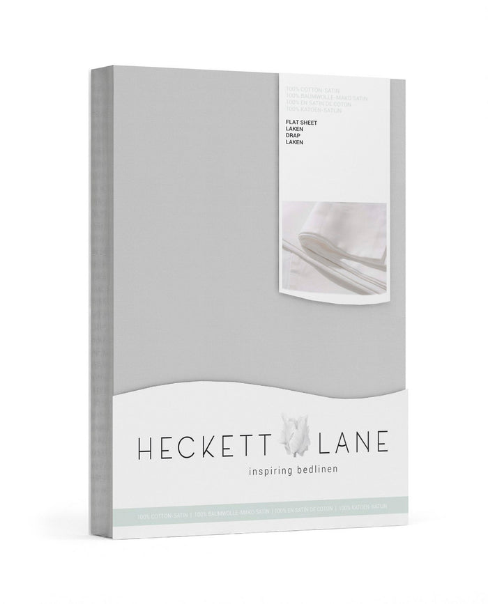 Heckett & Lane Elementi Laken Katoen Satijn - glacier grey