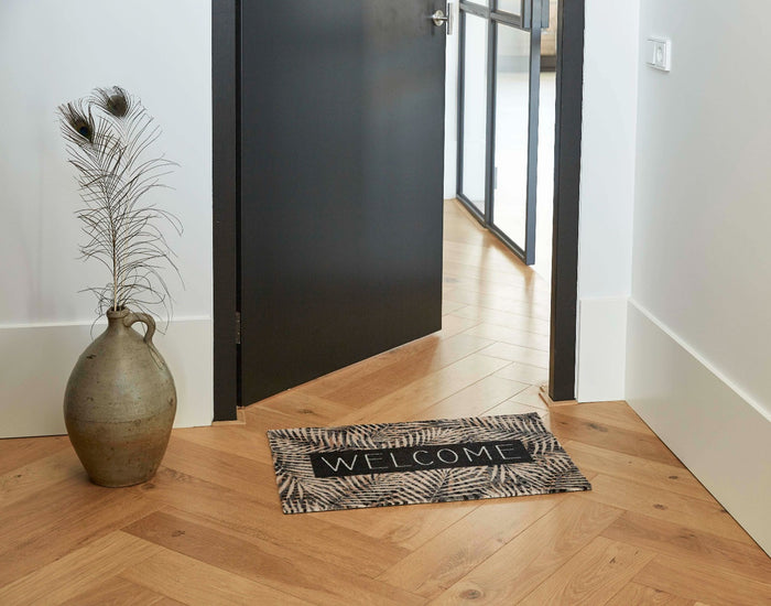 MD Entree - Deurmat - Ambiance - Leaves - Beige - 50 x 75 cm