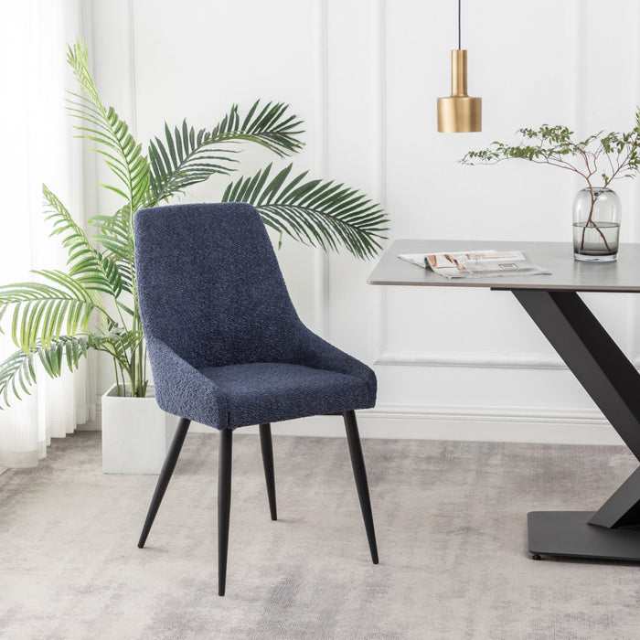 Furnihaus Eetkamerstoel Oscar Boucle Blauw Set van 4