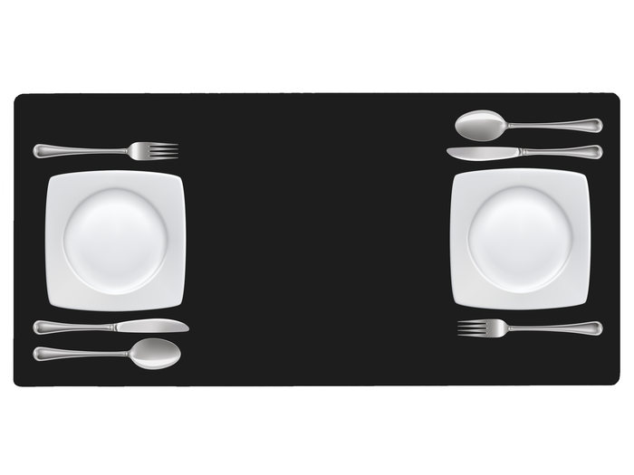 NOOBLU Tafelloper DUBL - Senso black - 95 cm, 1 tafelloper