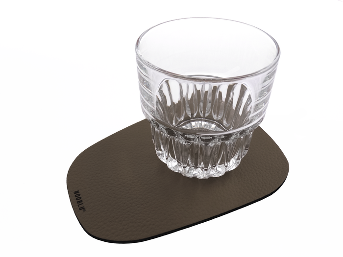 NOOBLU PEBL onderzetters 17 x 13 cm - Clay grey, set van 4