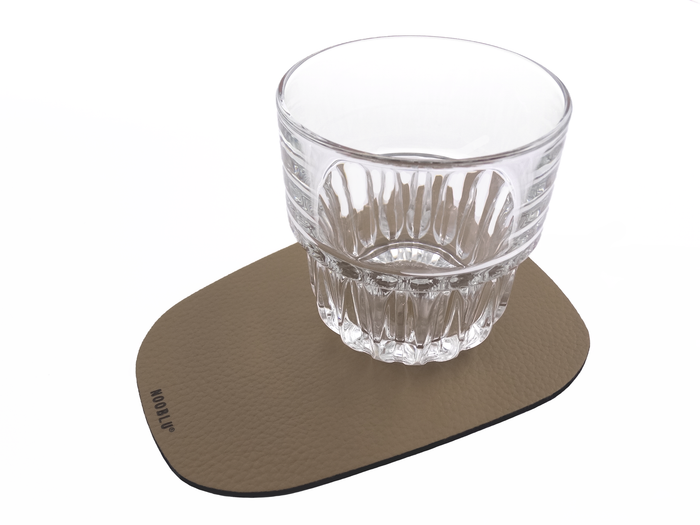 NOOBLU PEBL onderzetters 17 x 13 cm - Clay grey, set van 4