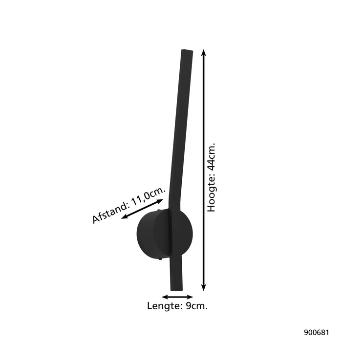 EGLO Taparita Wandlamp - buitenverlichting - LED - Zwart