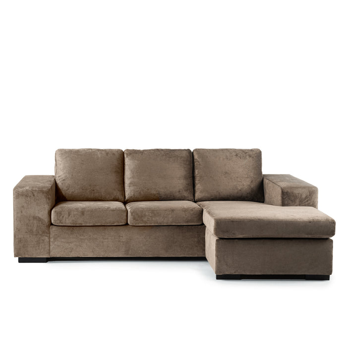 Vurna Soluna 3-zitsbank stof links|rechts bruin