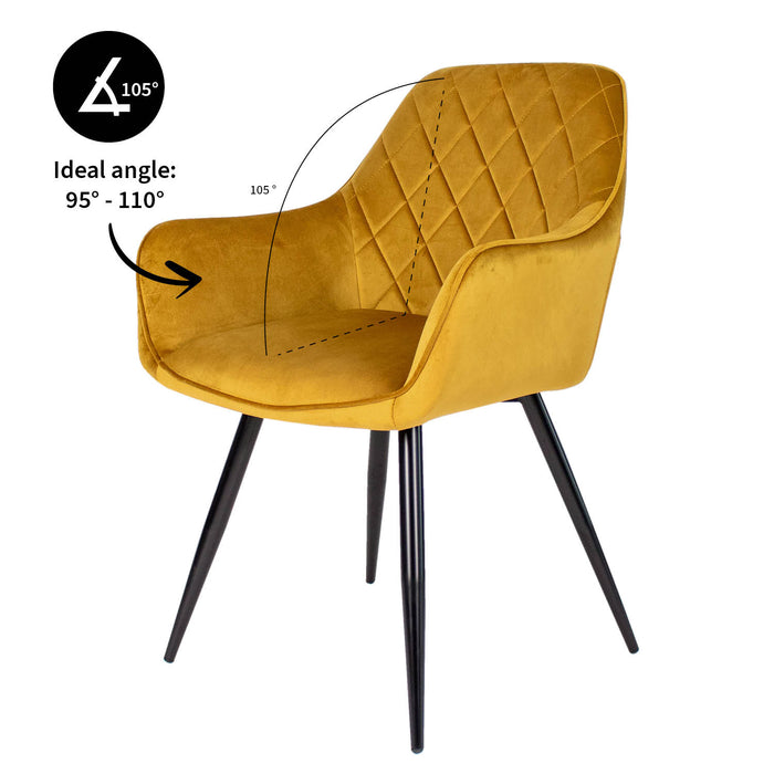 Kick eetkamerstoel Monza - Goud