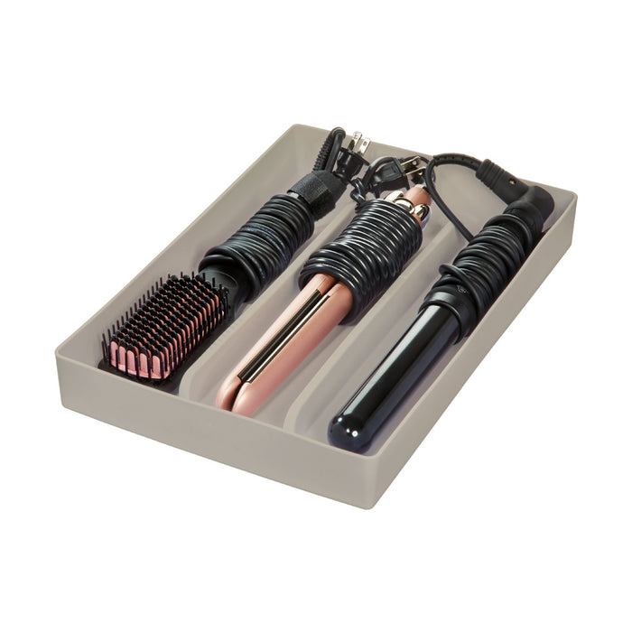 Haarverzorging Organiser, 24.1 x 37.5 x 4.5 cm, Siliconen, Wit - iDesi