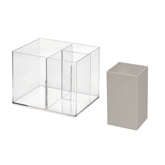 iDesign - Haarverzorging Organiser, 18 x 13.5 x 13 cm, Kunststof, Tran