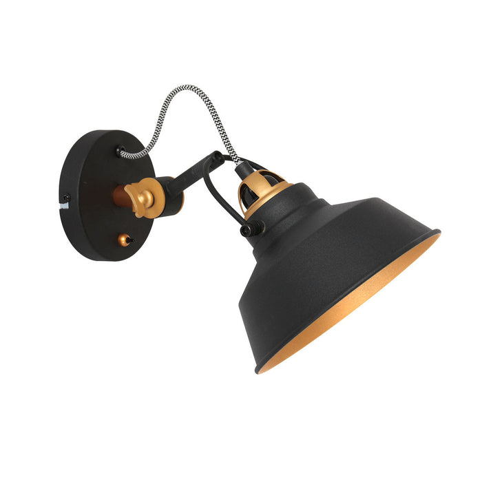 Mexlite Wandlamp industrieel - Metaal - Goud