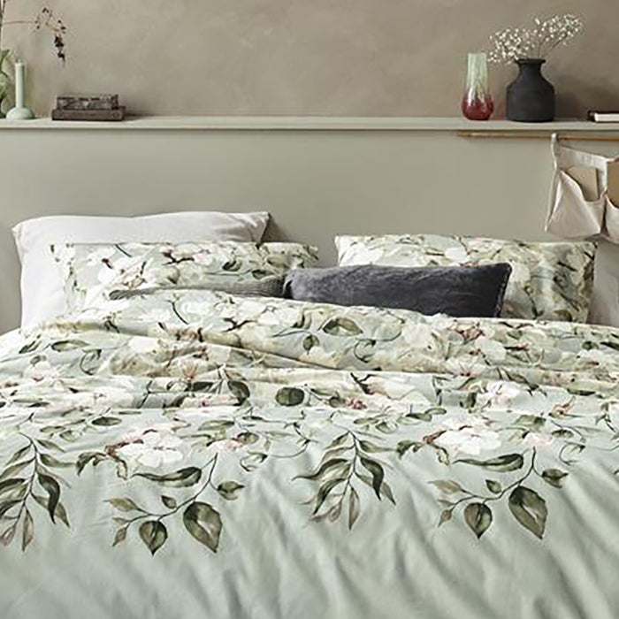Ariadne at Home Autumn Blossom Dekbedovertrek 240 x 200/220 cm - Licht groen