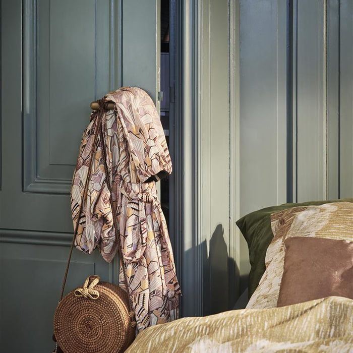 At Home by Beddinghouse Pencil Rain Dekbedovertrek 200 x 200/220 cm - Oker