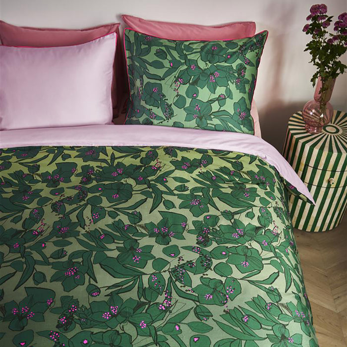 Oilily Sketchy Flower Dekbedovertrek 240 x 200/220 cm - Groen