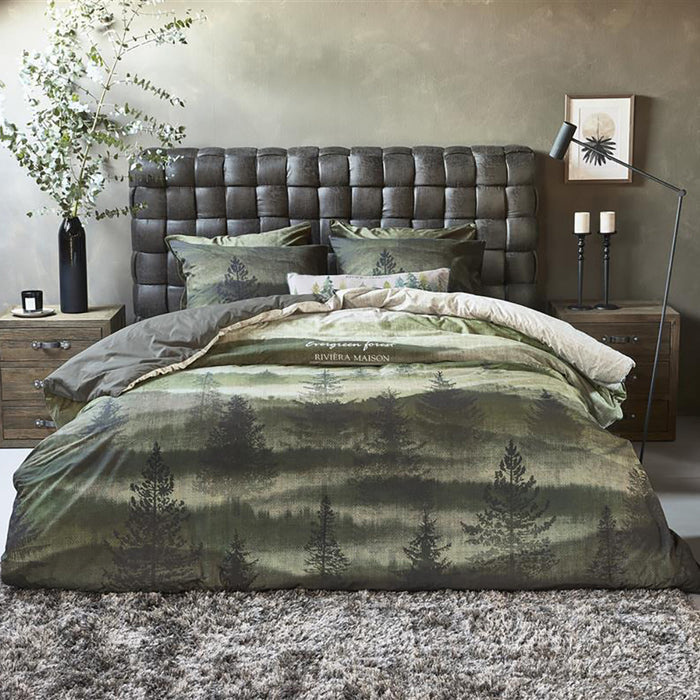 Rivièra Maison Evergreen Dekbedovertrek 200 x 200/220 cm - Groen