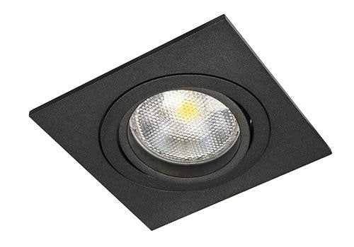 Berla Lighting Inbouwspot Vierkant Mat Zwart Draai & Kantelbaar GU10