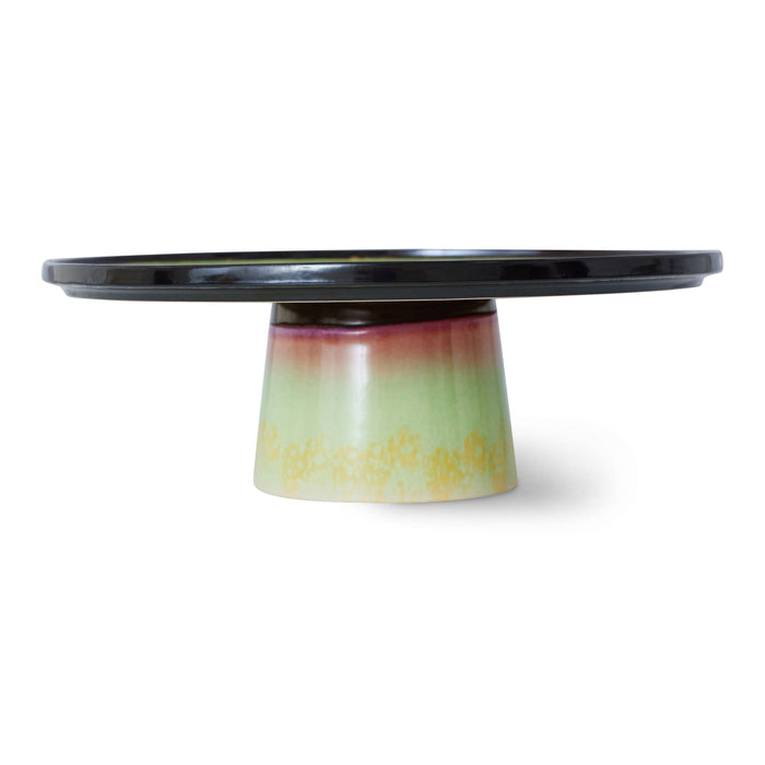 HKliving 70's Ceramics Taartplateau Ø 26 cm - Licorice