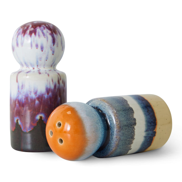HKliving 70's Ceramics Peper & Zoutstel - Stargaze