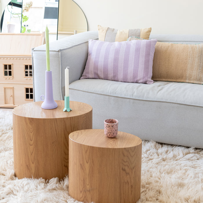 by fonQ Dice Bijzettafel Set van 2 - Ovaal - Wild Oak