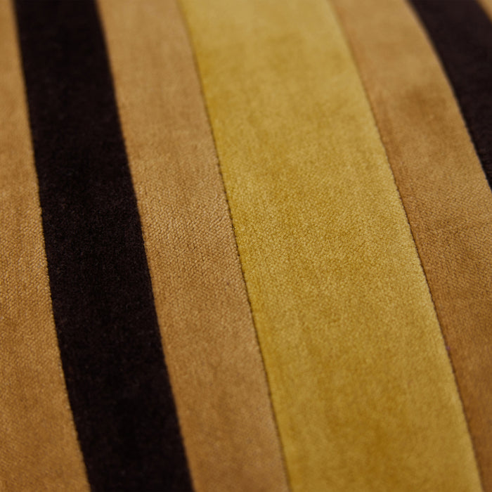 HKliving Striped Velvet Sierkussen 30 x 50 cm - Honey
