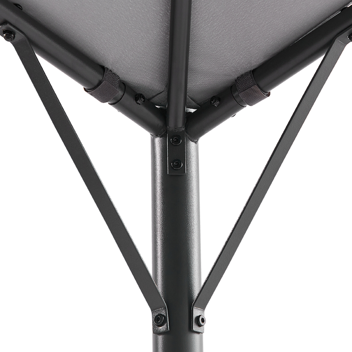 Beliani - VOMERO - Tuinpaviljoen - Grijs - Staal