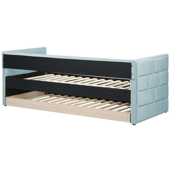 Beliani - CHAVONNE - Slaapbank - Mintgroen - 90 x 200 cm - Fluweel