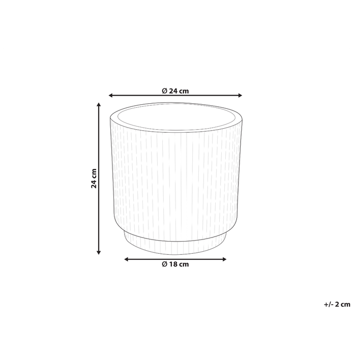 Beliani - DARIA - Bloempot - 24x24x24 cm - Goudbruin - Kleivezels