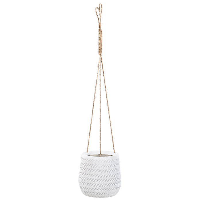 Beliani - LIVADIA - Bloempot - Off-white - 20 cm - Vezelklei