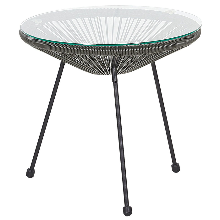 Beliani - ACAPULCO II - Bistroset voor 2 - Grijs - PE rotan