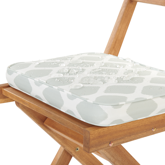 Beliani-FIJI-Bistroset voor 2-Lichte houtkleur |Groen-Acaciahout