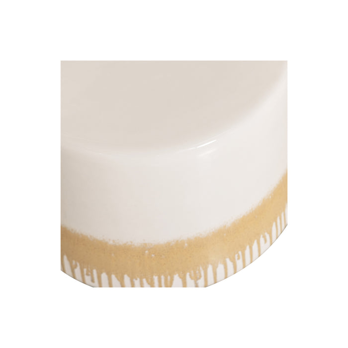 WOOOD Tilt Bijzettafel - Keramiek - Naturel - 35x49x49