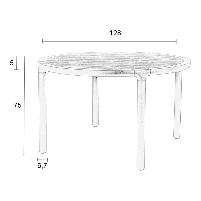 Zuiver Storm Eettafel - Ø 130 cm - Zwart