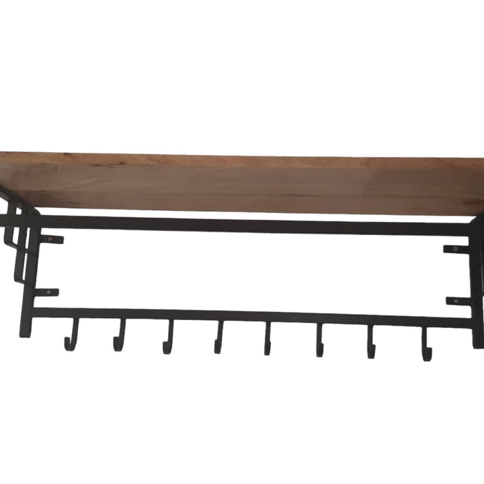FURNILUX - Kapstok van Mangohout met Metaal 110 x 30 x 27 cm - XXXL