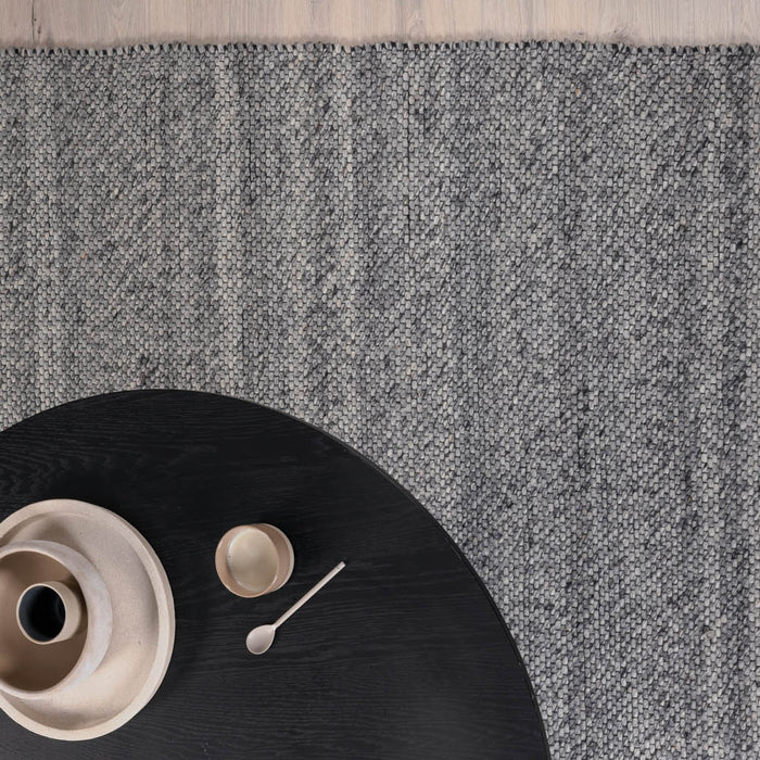 Hioshop Ganga vloerkleed 300x200 cm wol grijs.