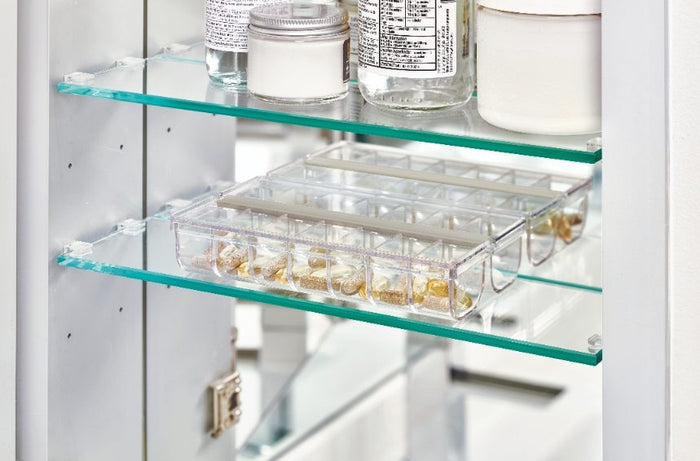 Medicijnendoosje, 16.5 x 9.5 x 3.8 cm, Kunststof, Transparant - iDesig